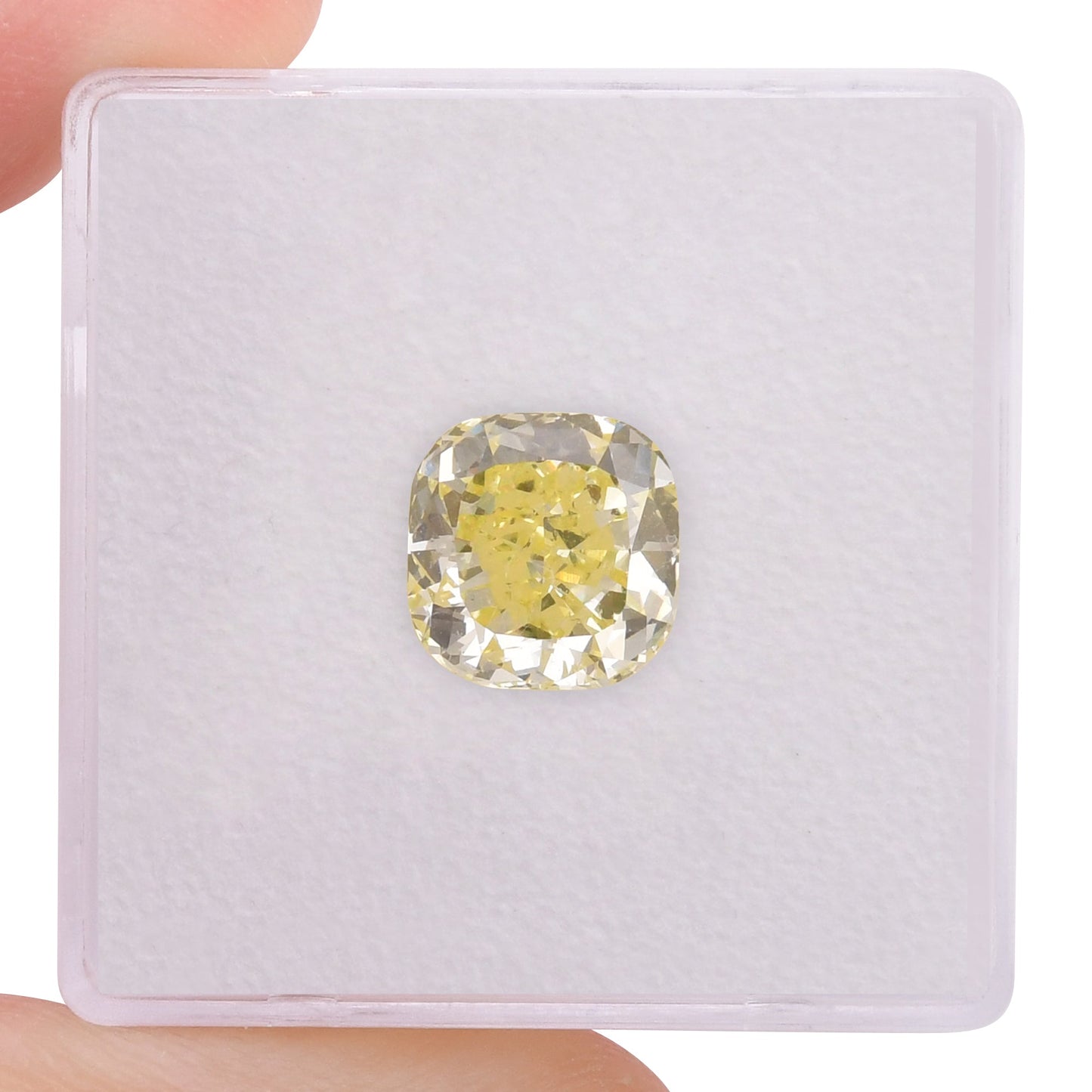 2.87 Carat Fancy Yellow Cushion Diamond VVS1 GIA