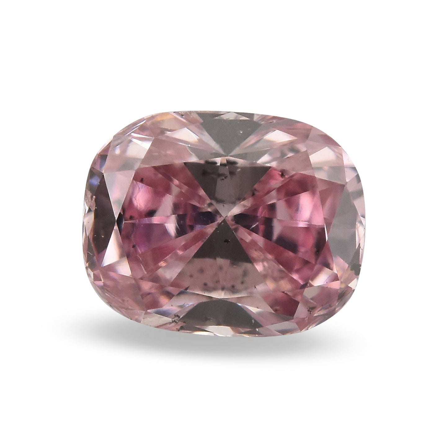 0.28 Carat Fancy Intense Pink Cushion Diamond SI2 GIA
