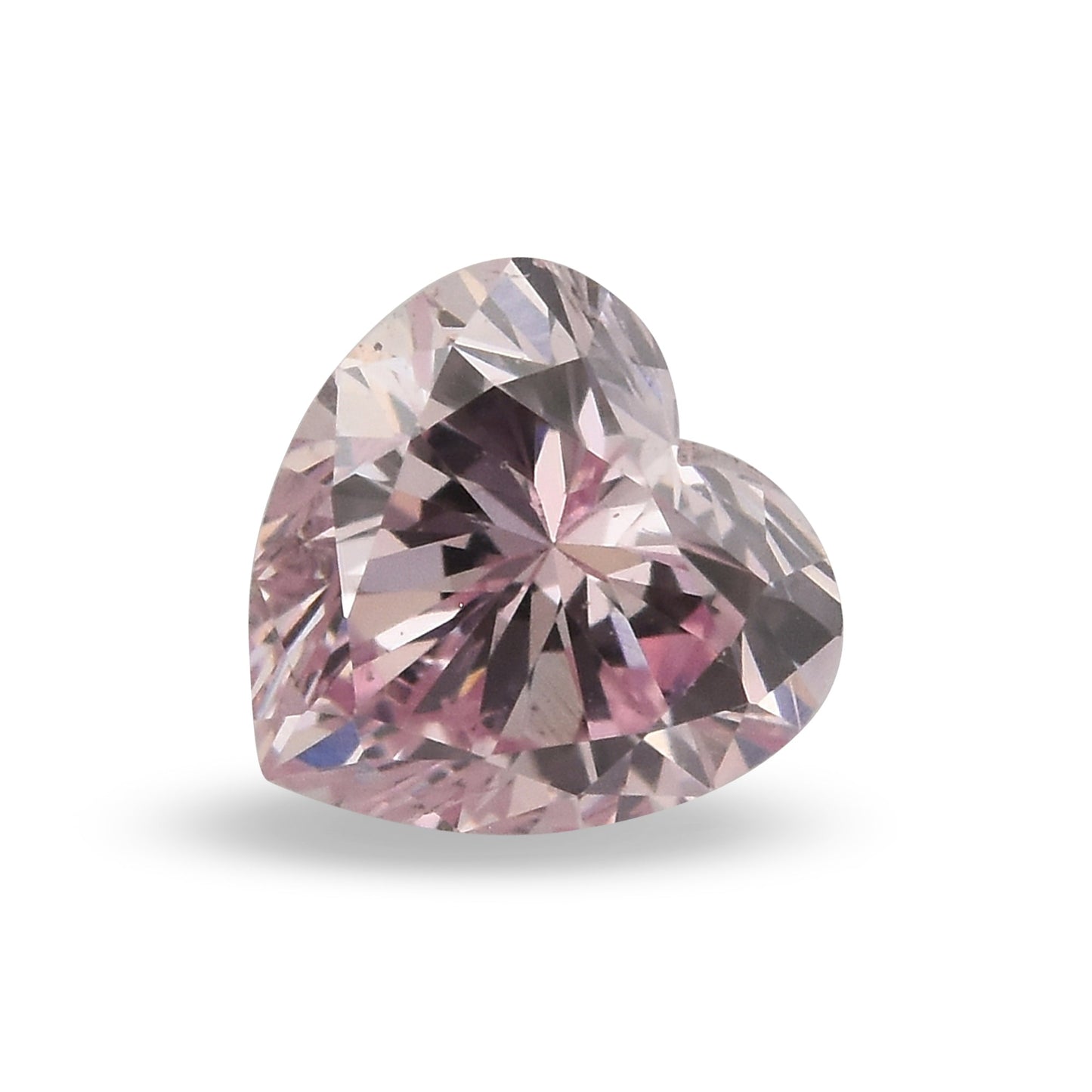 0.20 Carat Fancy Purplish Pink HEART Diamond SI1 GIA