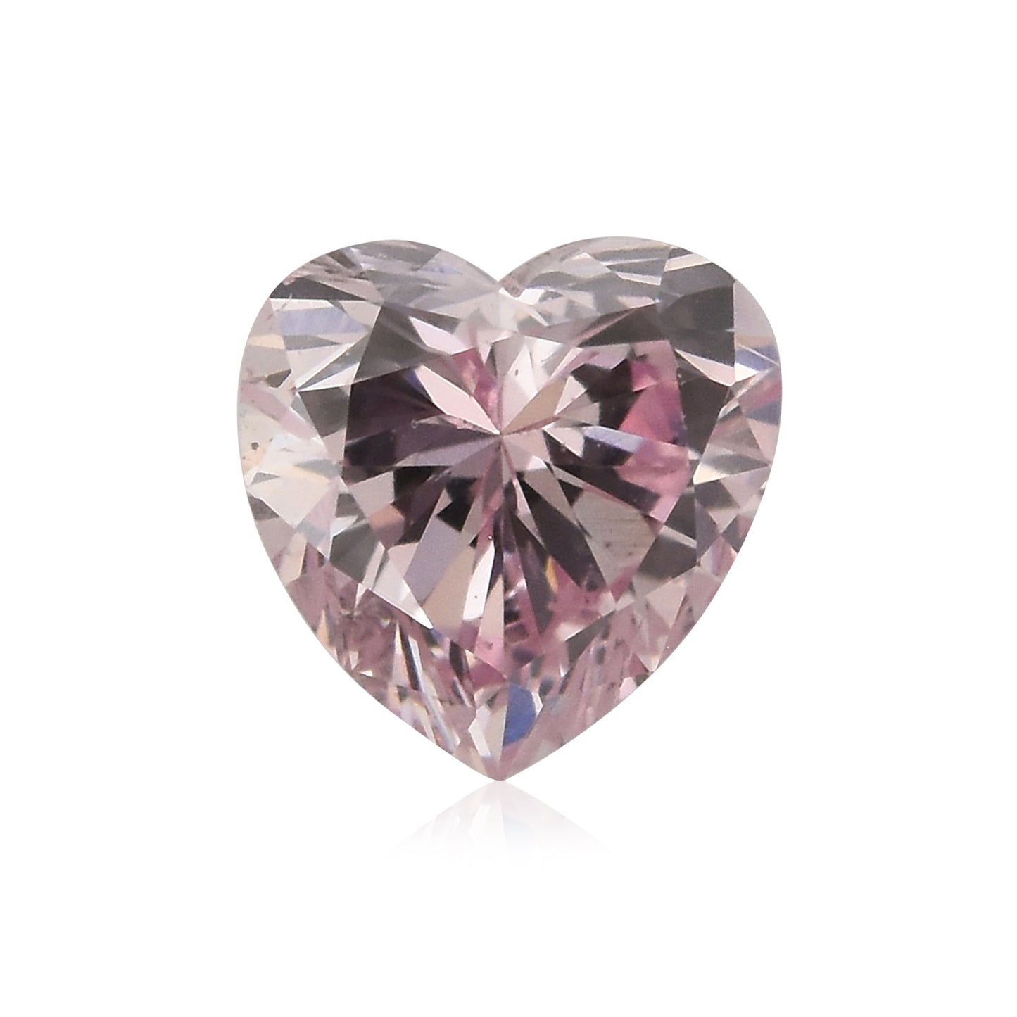 0.20 Carat Fancy Purplish Pink HEART Diamond SI1 GIA