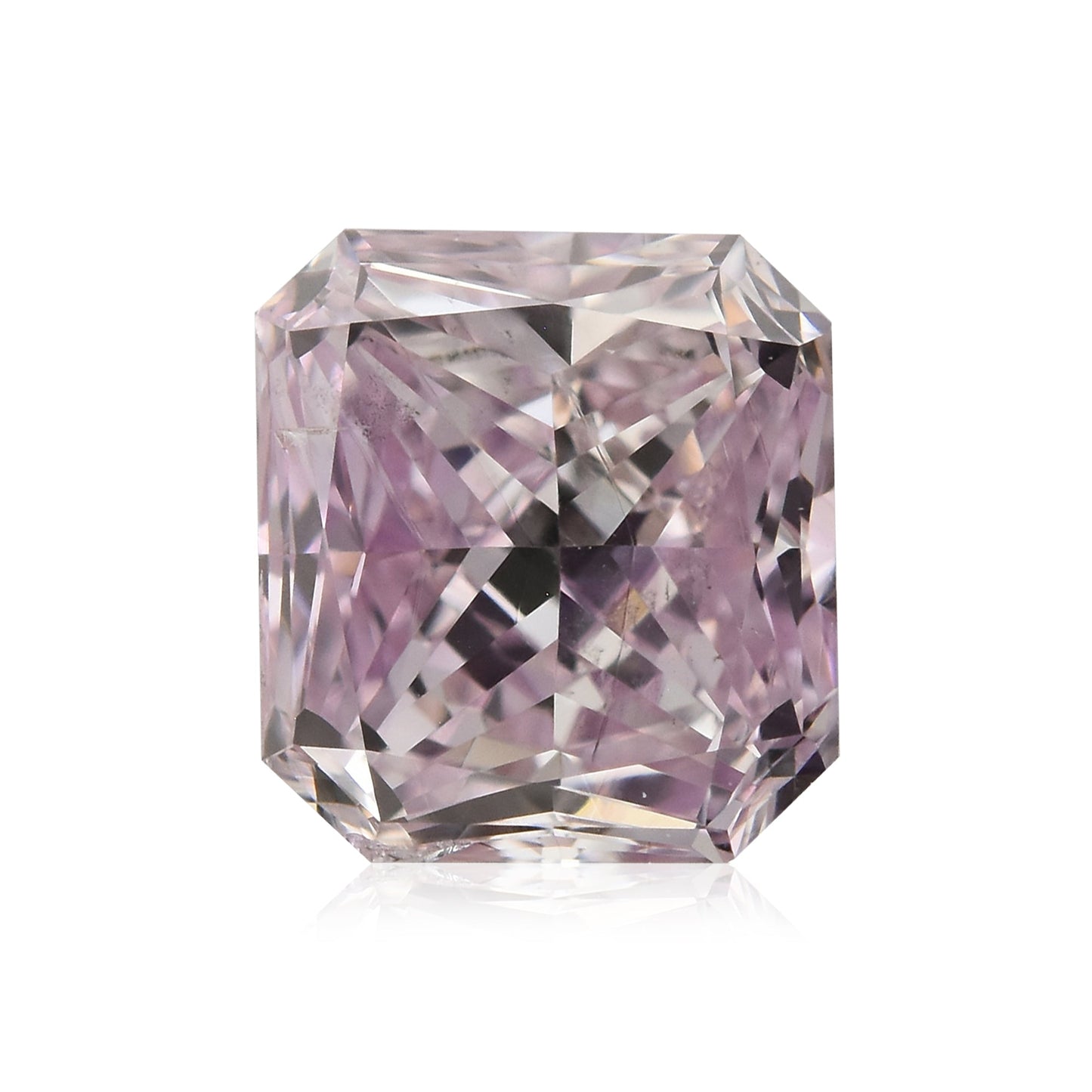 0.39 Carat Fancy Purplish Pink Radiant Diamond SI2 GIA