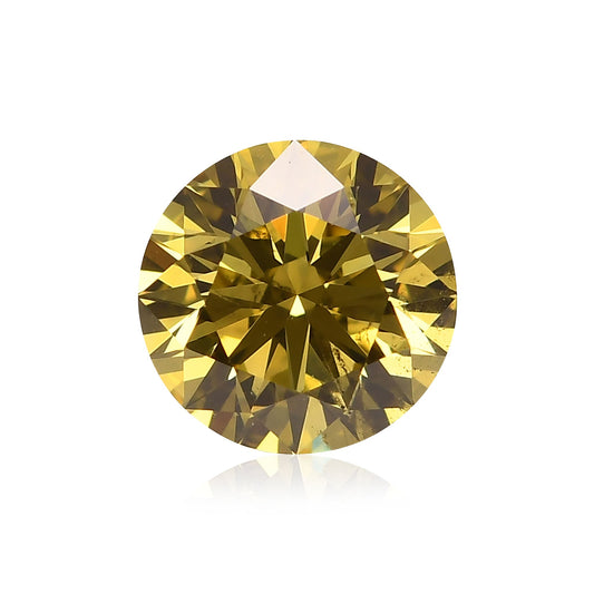 1,28 Karat Fancy Vivid Yellow Runder Diamant SI2 GIA