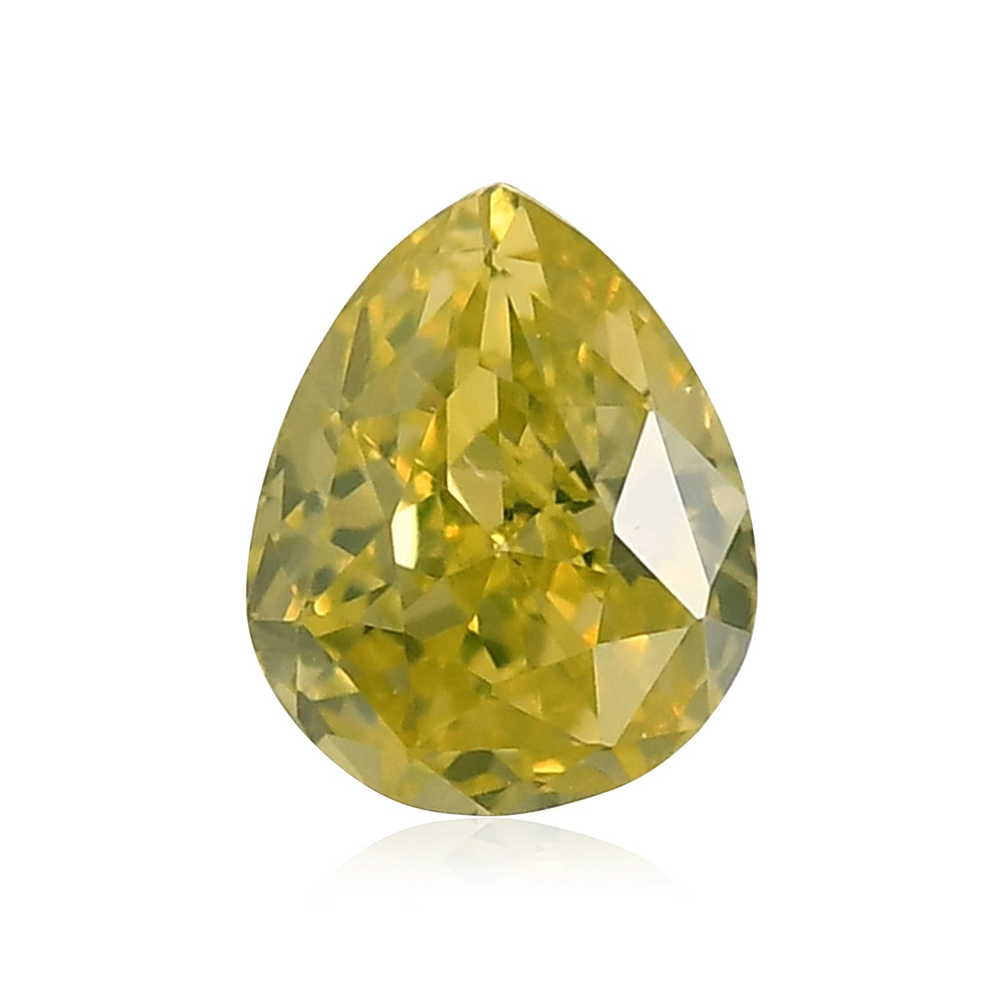 0,22 Karat Fancy Intense Yellow Birnenförmiger Diamant VS2 GIA