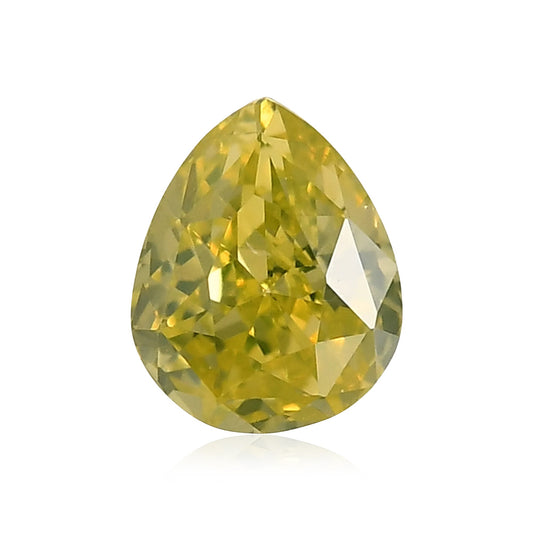 0,22 Karat Fancy Intense Yellow Birnenförmiger Diamant VS2 GIA