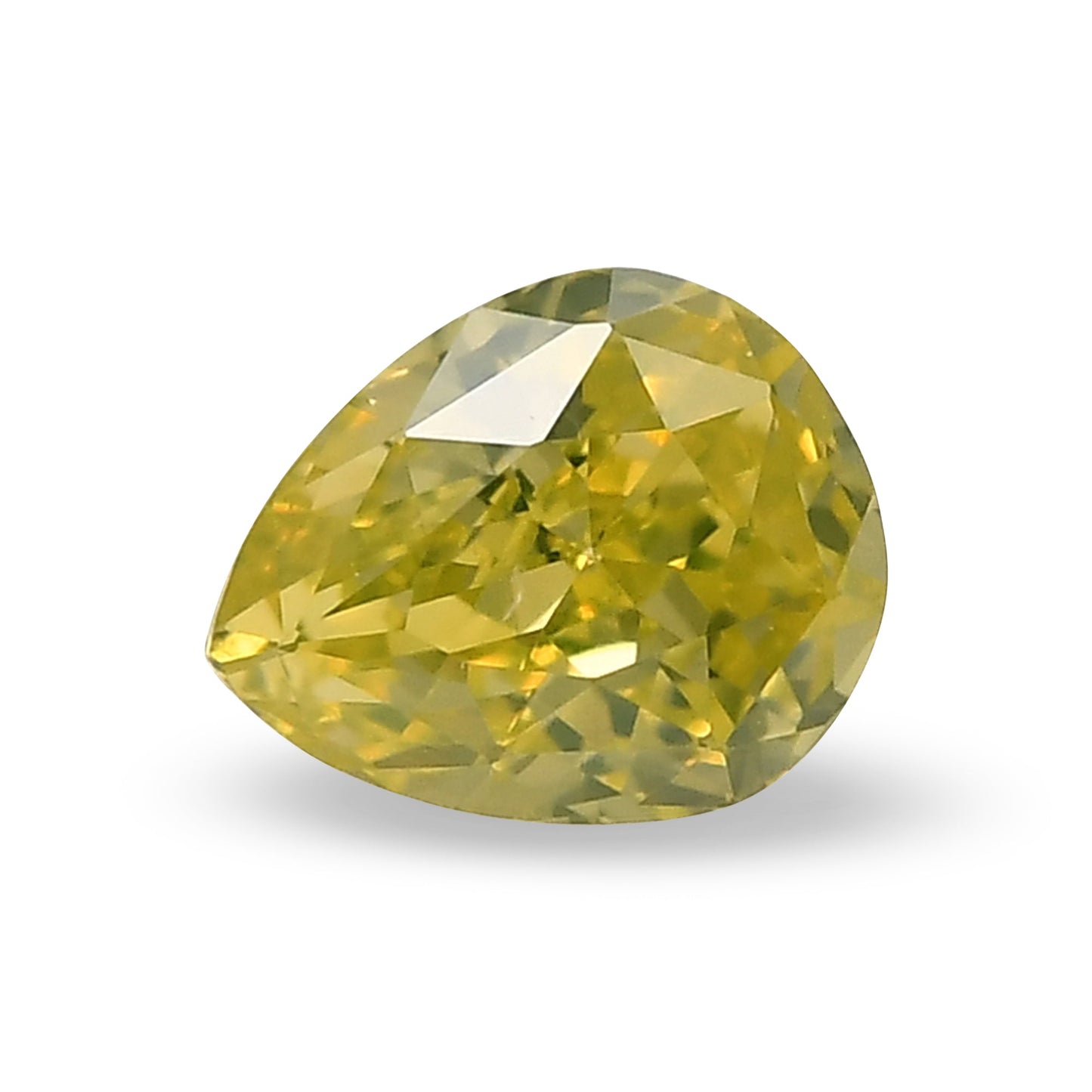 0,22 Karat Fancy Intense Yellow Birnenförmiger Diamant VS2 GIA