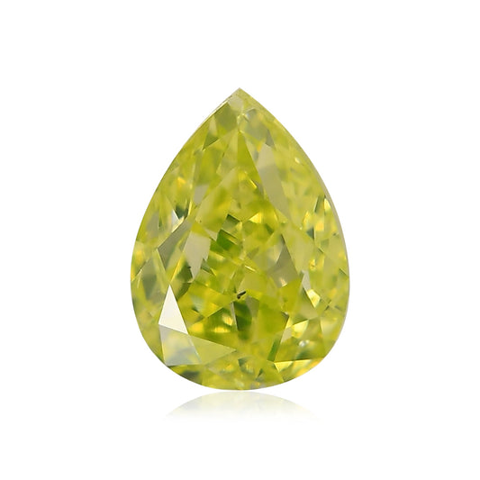 0,51 Karat Fancy Intense Grün-Gelb Birnenförmiger Diamant SI1 GIA
