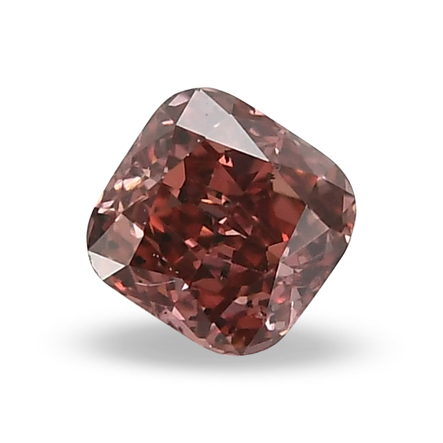 0.13 Carat Fancy Deep Pink Cushion Diamond (SI2) GIA