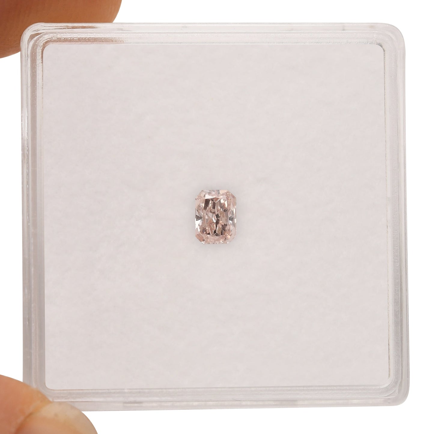 0,21 Karat Fancy Brown Pink Radiant Diamant (VS1) GIA