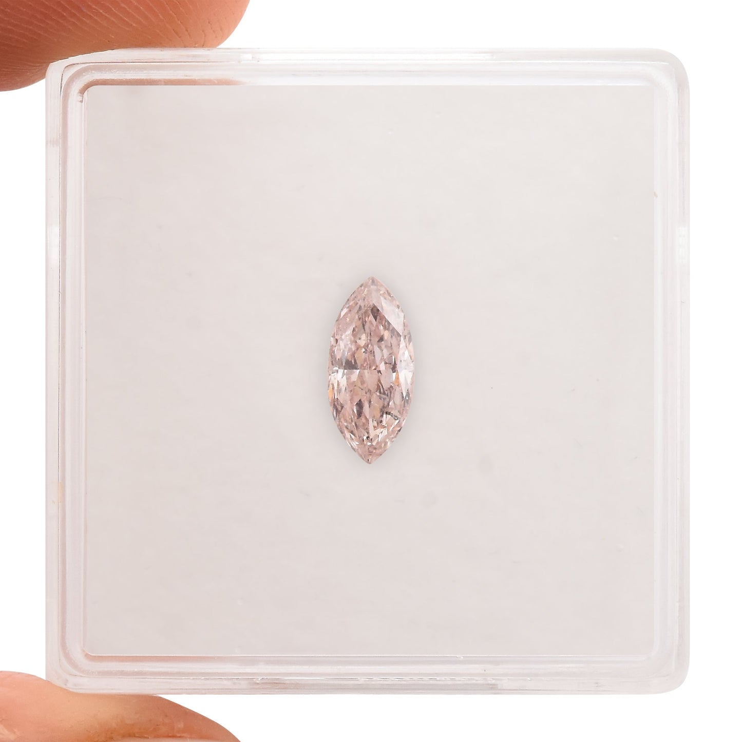 0.50 Carat Fancy Light Orangy Pink Marquise Diamond SI2 GIA