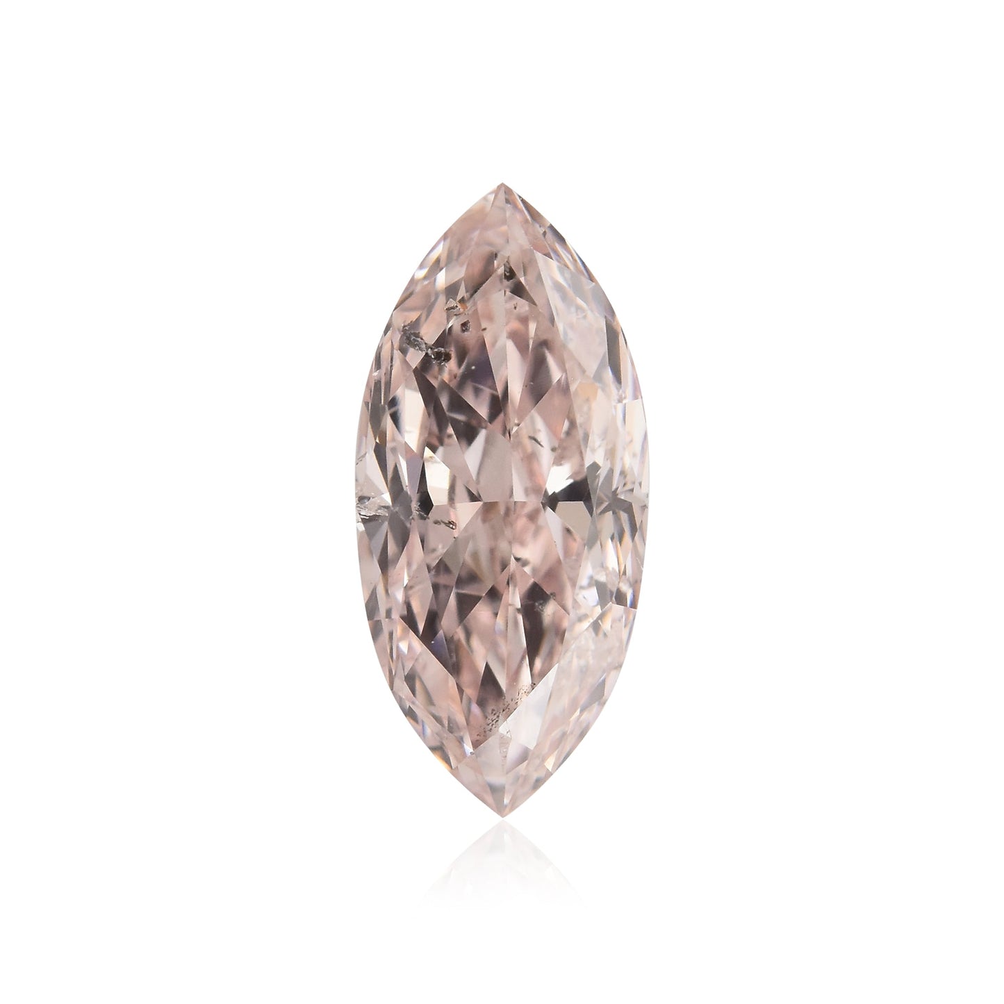 0.50 Carat Fancy Light Orangy Pink Marquise Diamond SI2 GIA