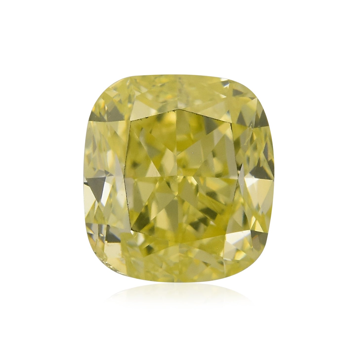 0.72 Carat Fancy Greenish Yellow Cushion Diamond SI1 GIA