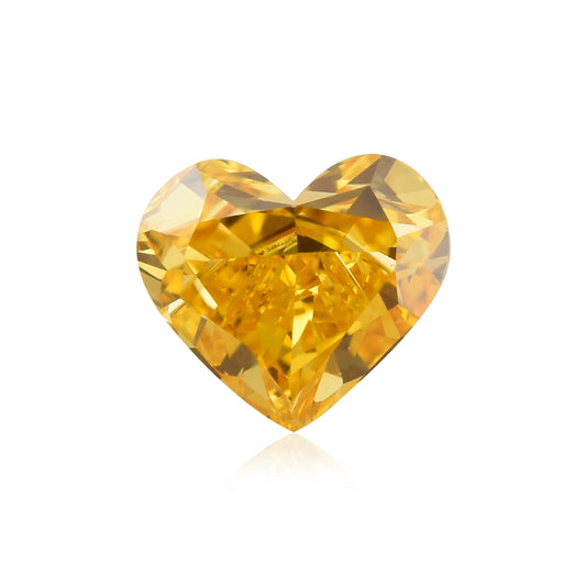 0,31 Karat Fancy Vivid Yellow Orange Heart Diamant VS1 GIA