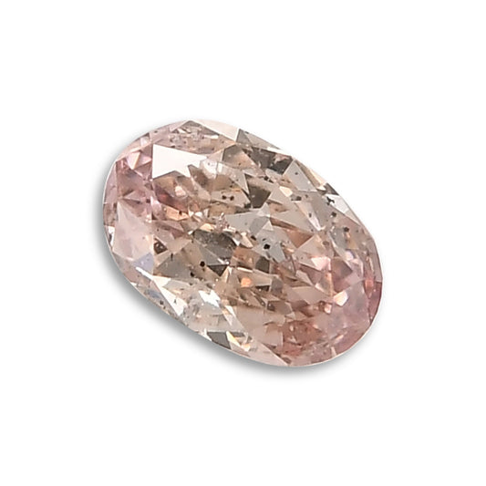0,14 Karat ovaler Fancy-Diamant in Orange-Rosa (I1) GIA