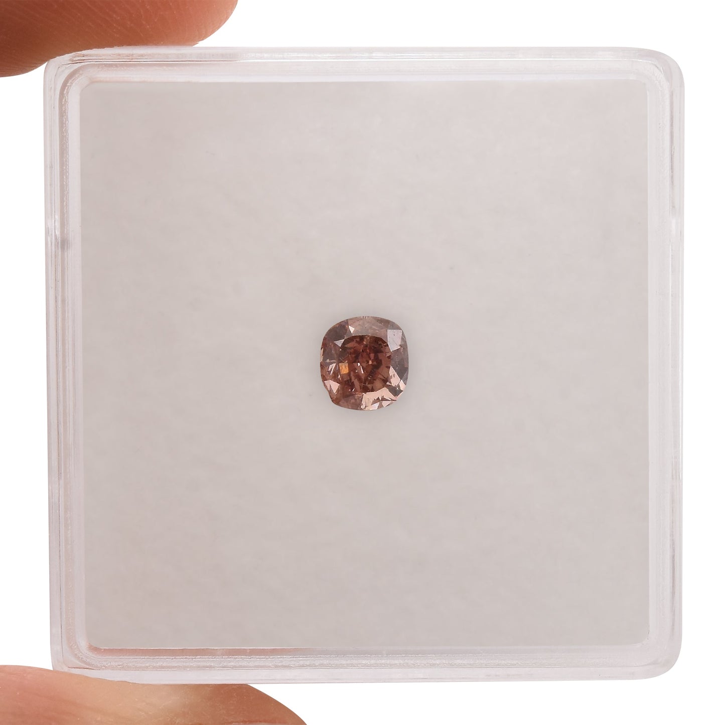 0.35 Carat Fancy Intense Pink Cushion Diamond I1 GIA
