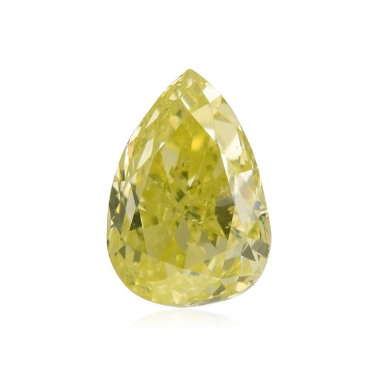 1,01 Karat Fancy Intense Grün-Gelb Birnenförmiger Diamant SI2 GIA