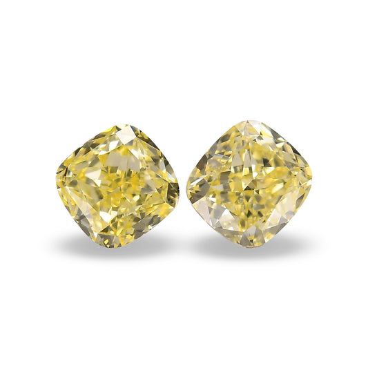 1,40 Karat Fancy Yellow Cushion Diamanten VVS2