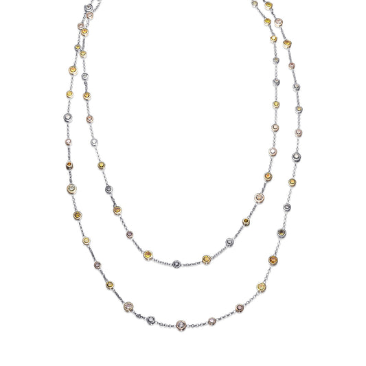 Diamantkette mit Mix-Farben-Brillanten