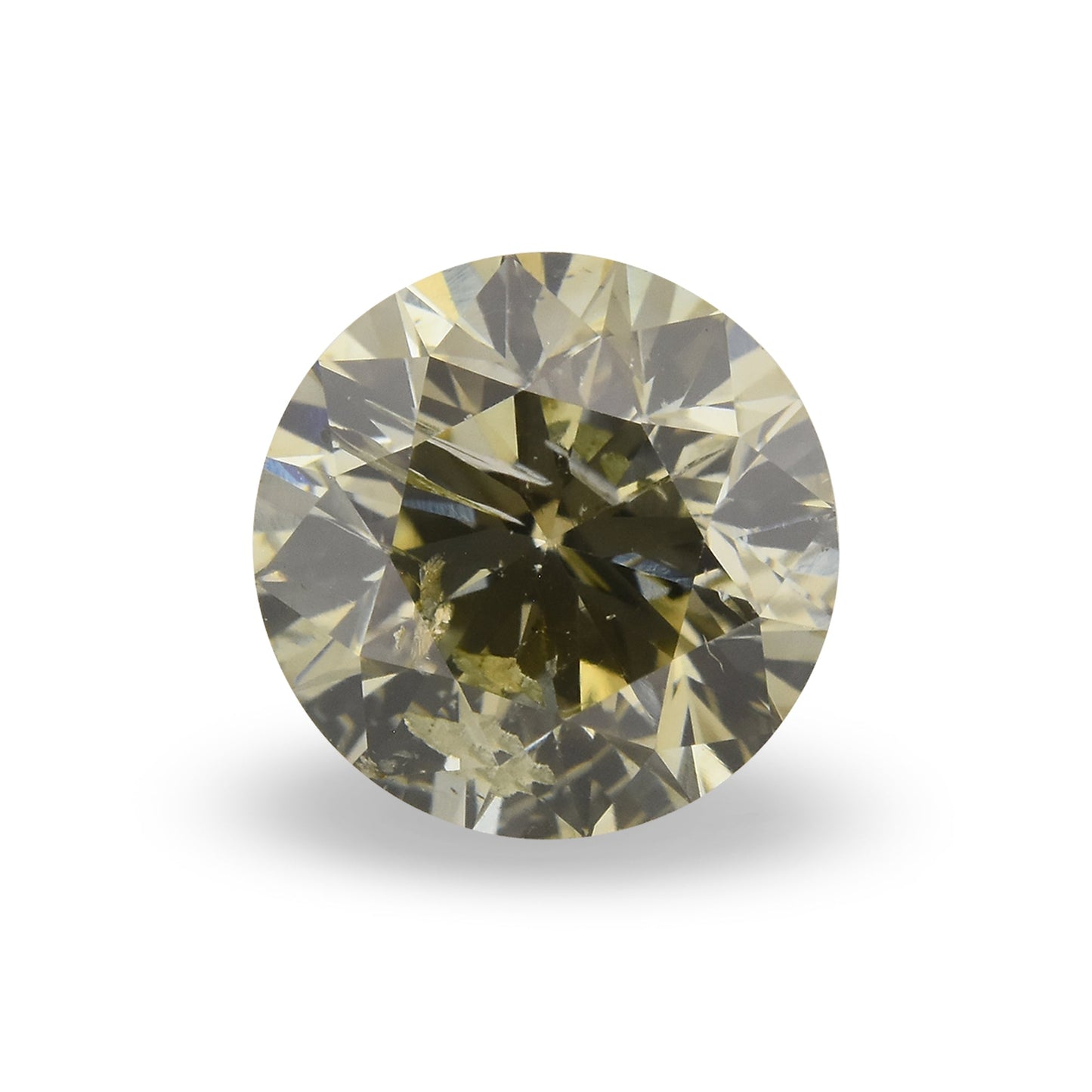 1,02 Karat Fancy Dark Green Gray Round Brilliant (I2) GIA