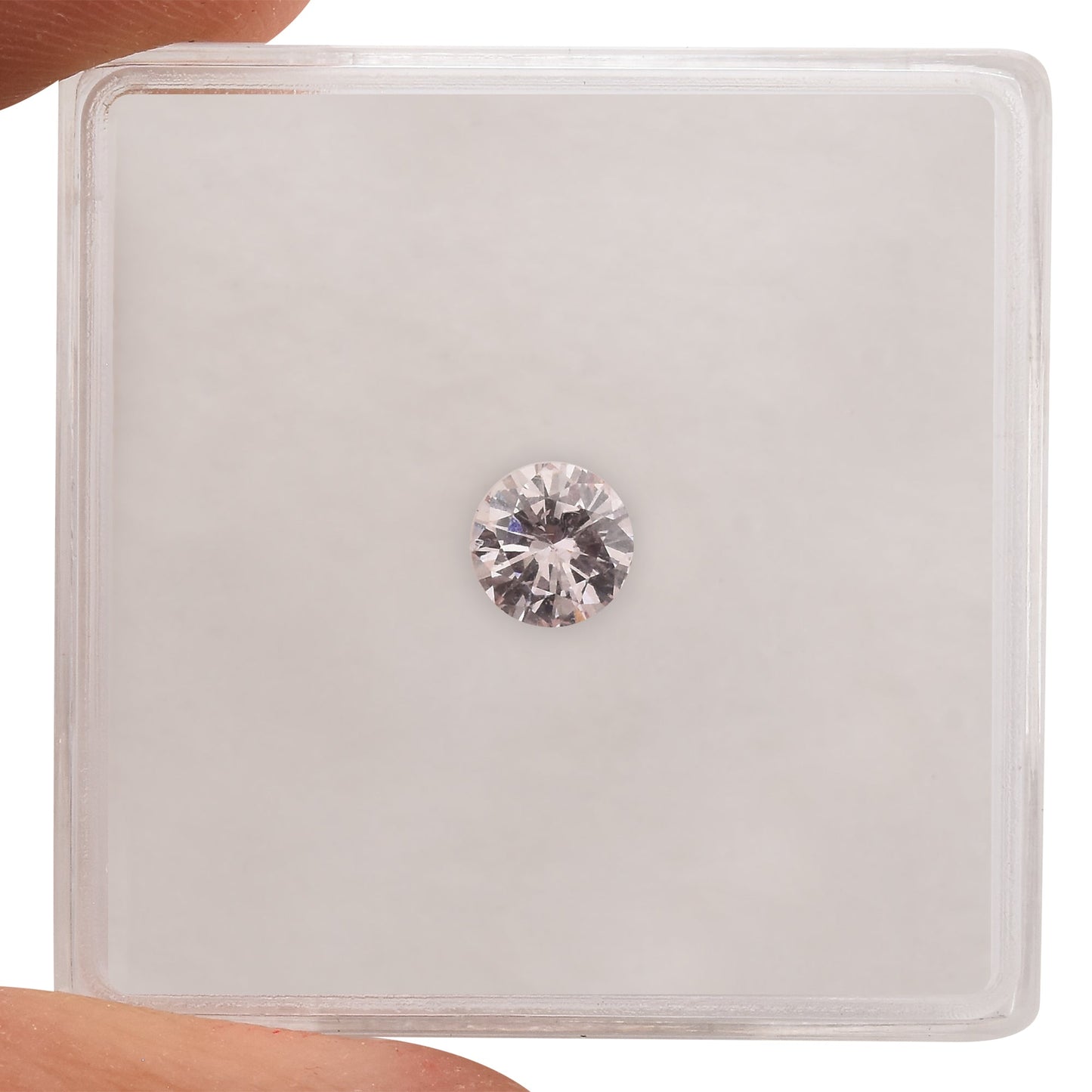 0.33 Carat Fancy Light Pink Round Brilliant Diamond SI2 GIA