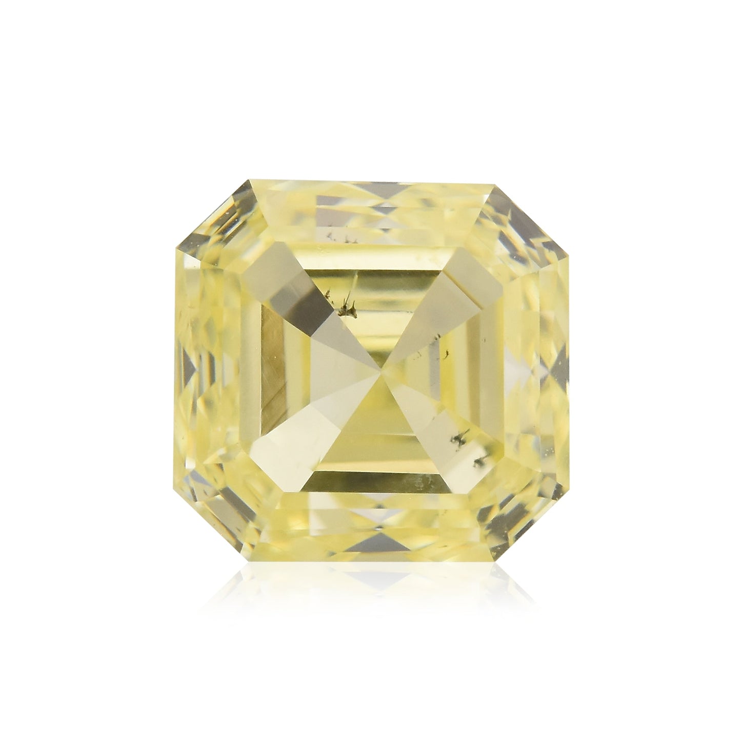 0.81 Carat Fancy Yellow Asscher Diamond (SI2)