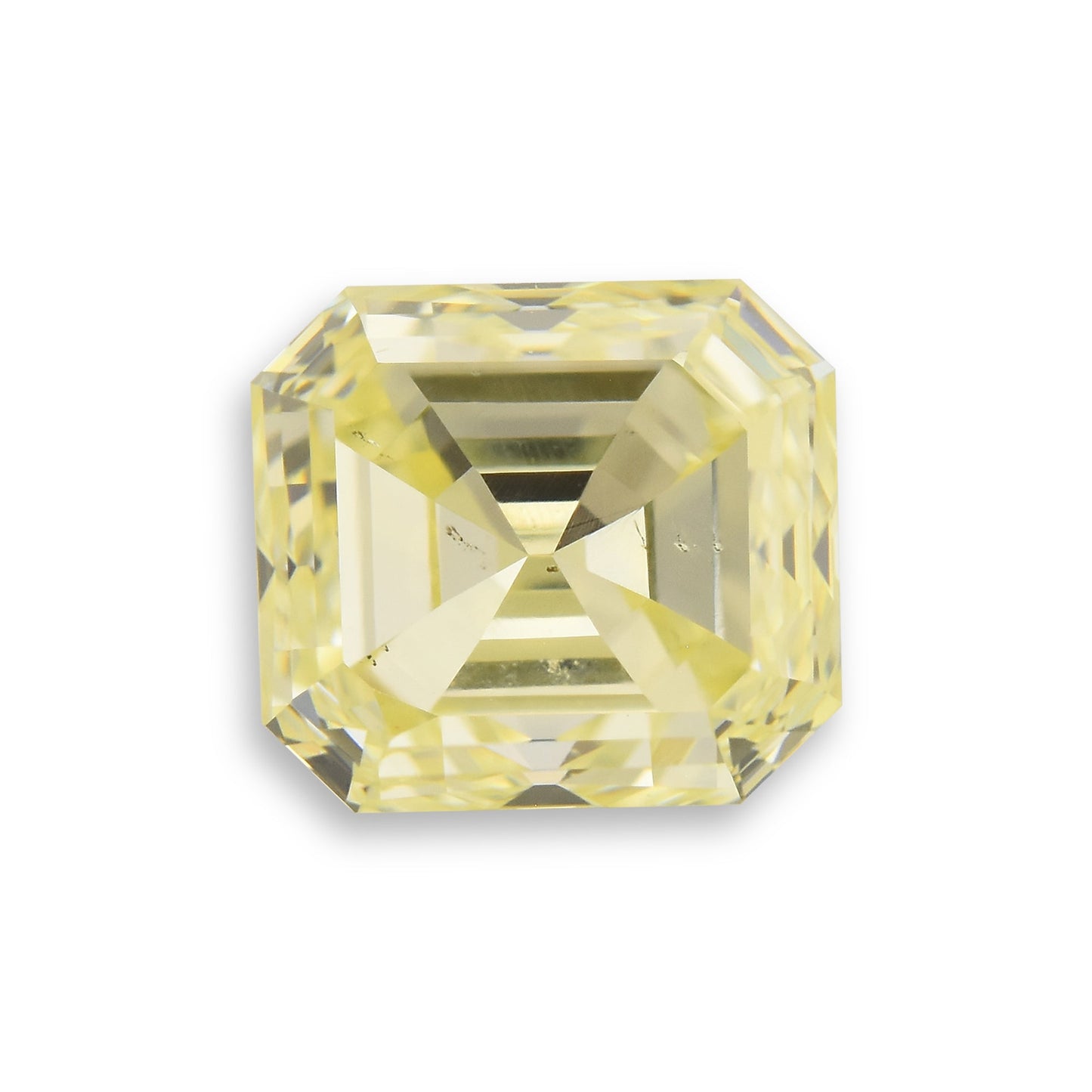 0.74 Carat Fancy Yellow Asscher Diamond (VS1)