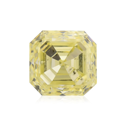 0,88 Karat Fancy Yellow Asscher Diamant (I1)