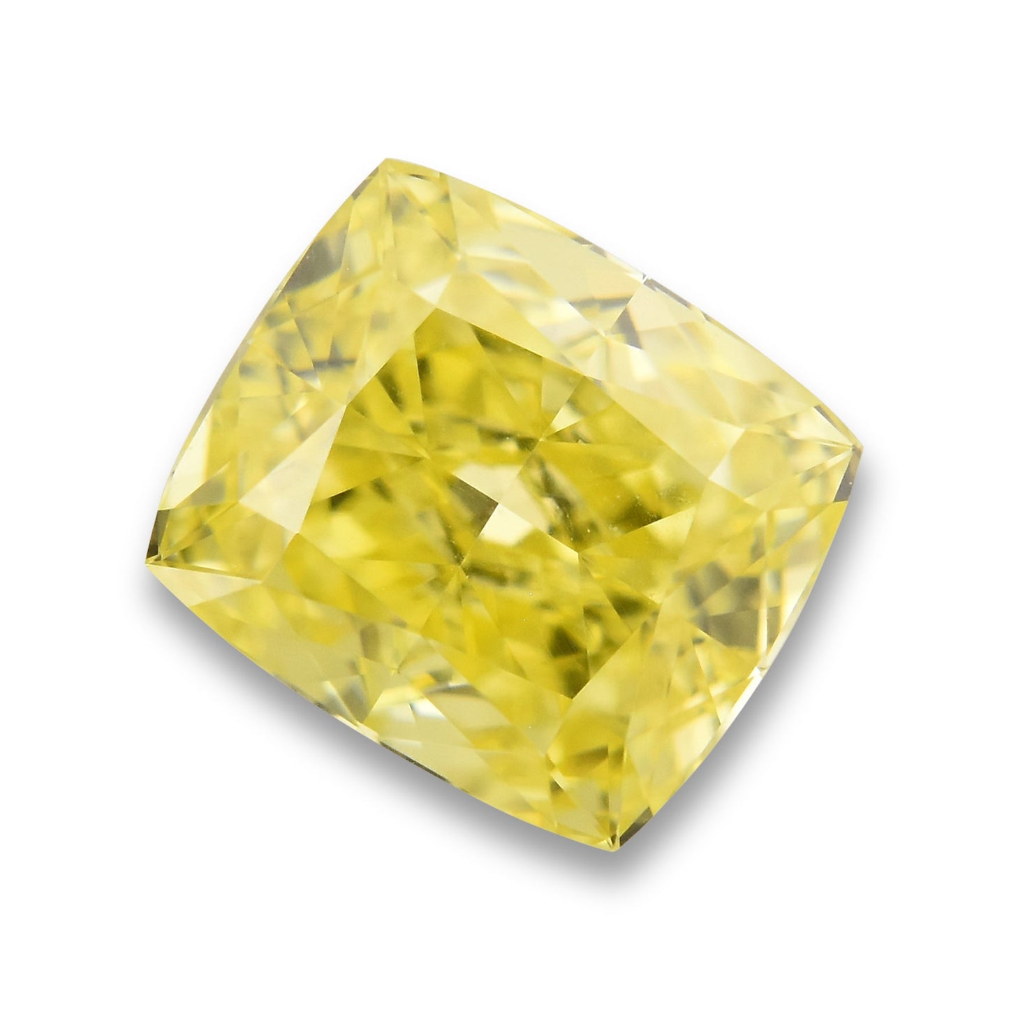 0,50 Karat Fancy Intense Yellow Cushion Diamond VVS2 GIA