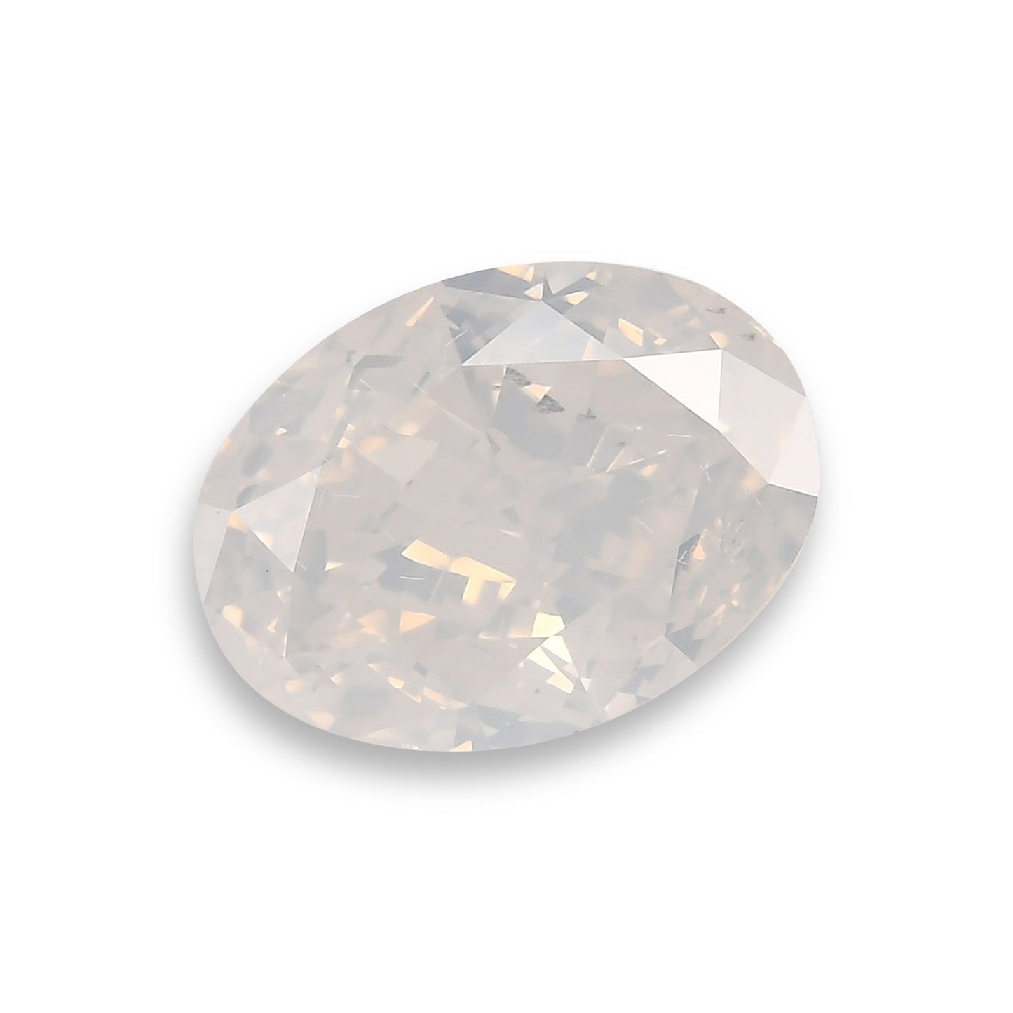 2,50 Karat Fancy White Oval Diamond GIA
