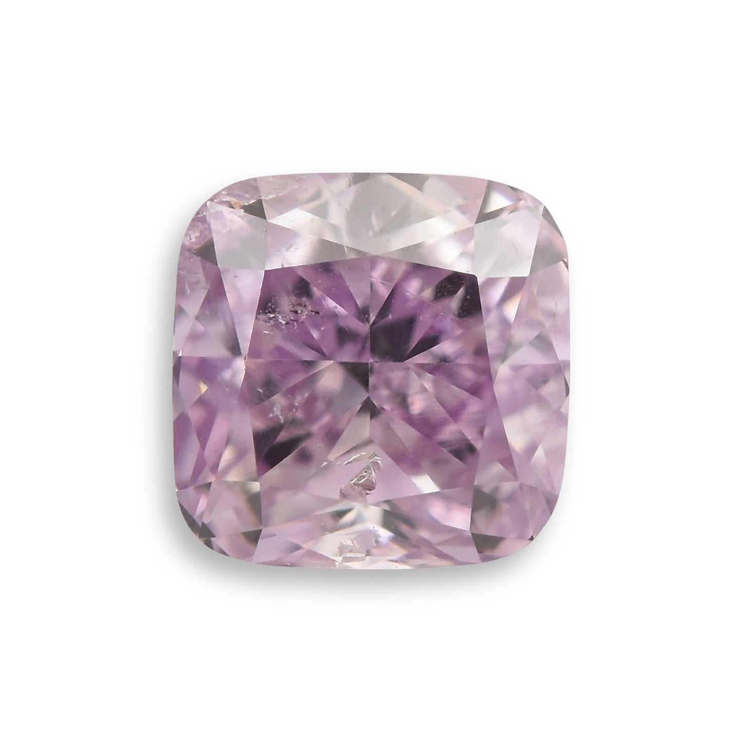 0.25 Carat Fancy Intense Pink Purple Cushion Diamond SI2 GIA