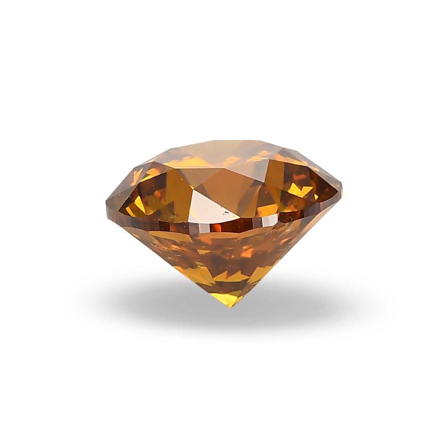 1.20 Carat Fancy Deep Brownish Yellowish Orange Round Brilliant Diamond I1 GIA