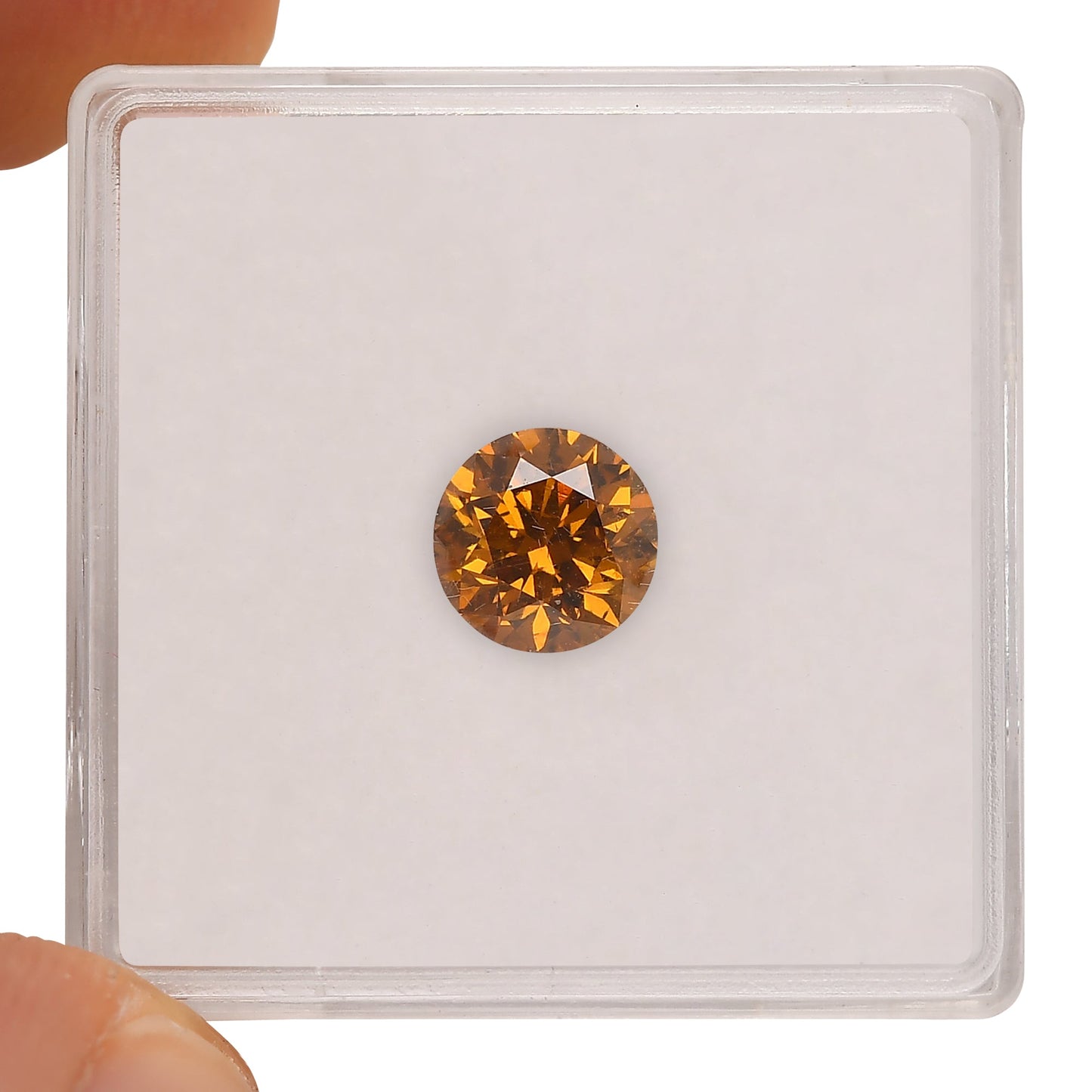 1.20 Carat Fancy Deep Brownish Yellowish Orange Round Brilliant Diamond I1 GIA