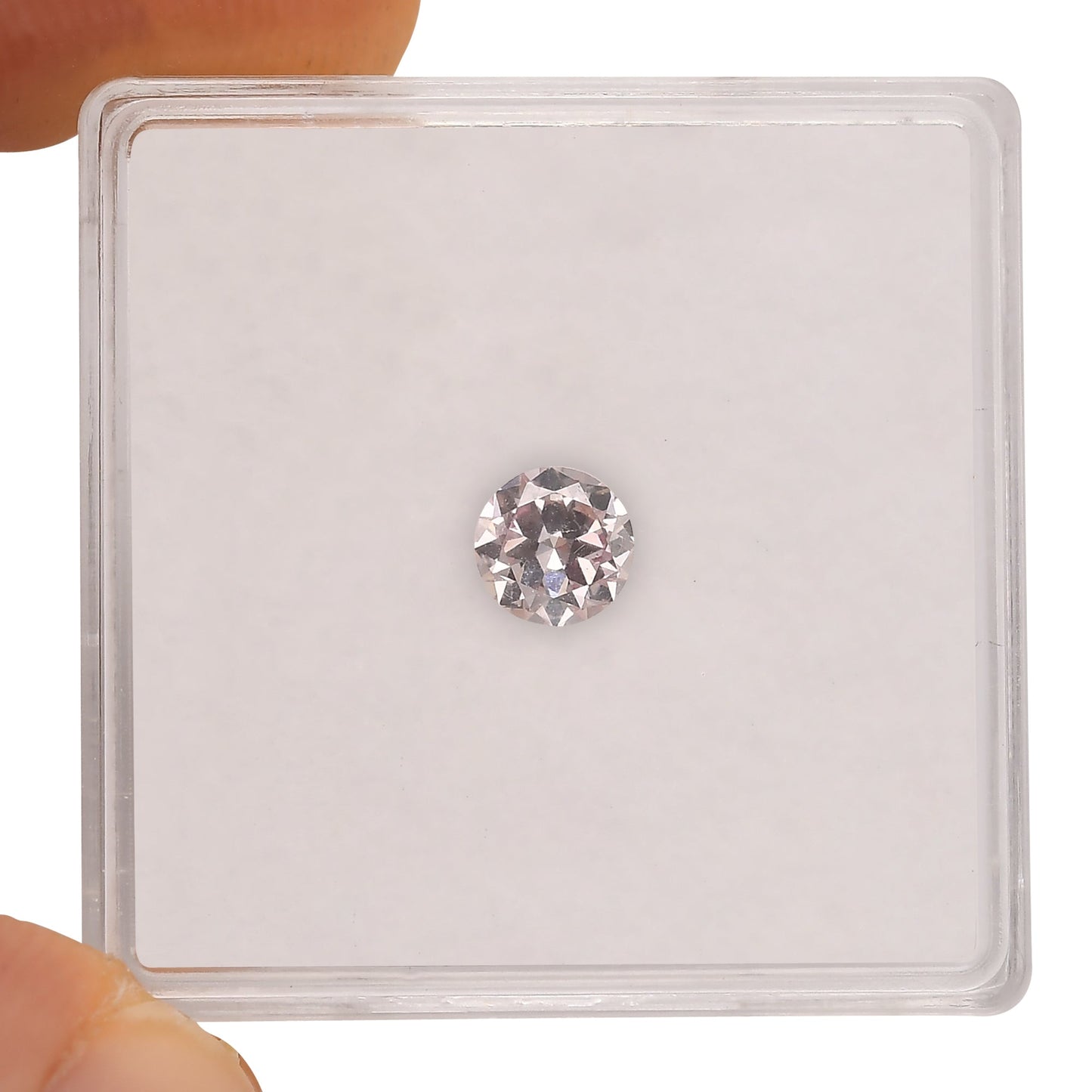 0.37 Carat Fancy Purplish Pink Round Brilliant Diamond VS2 GIA