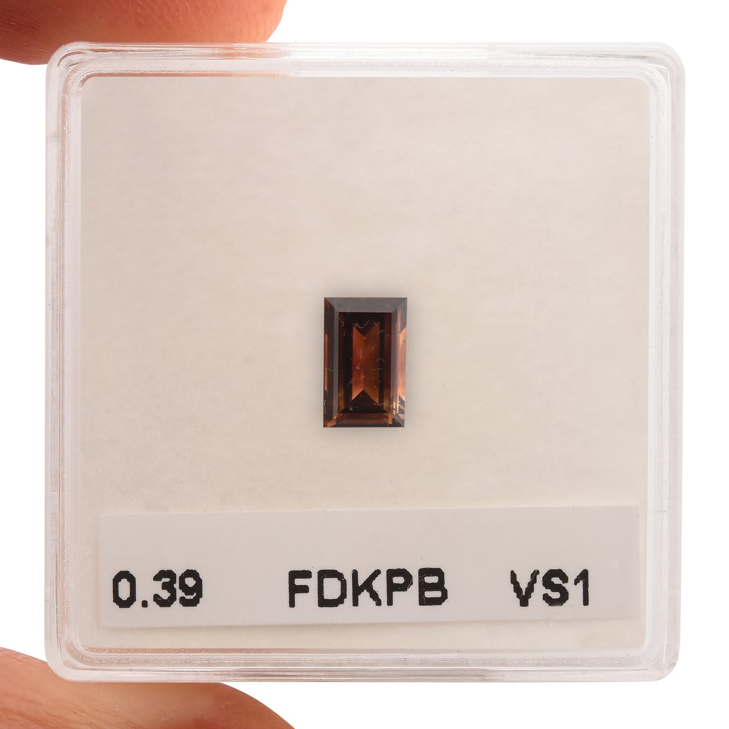 0,39 Karat Fancy Dark Pink Brown Emerald Diamond VS1 GIA