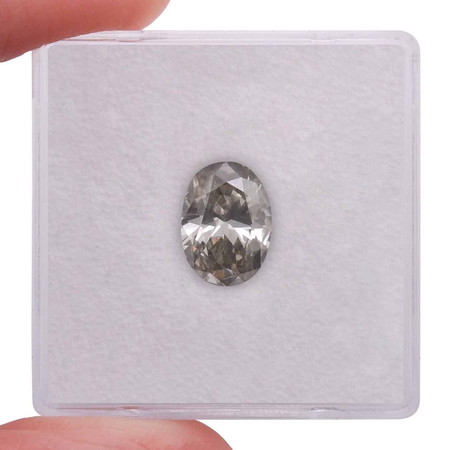 1,48 Karat Fancy Gray Ovaler Diamant SI1 GIA