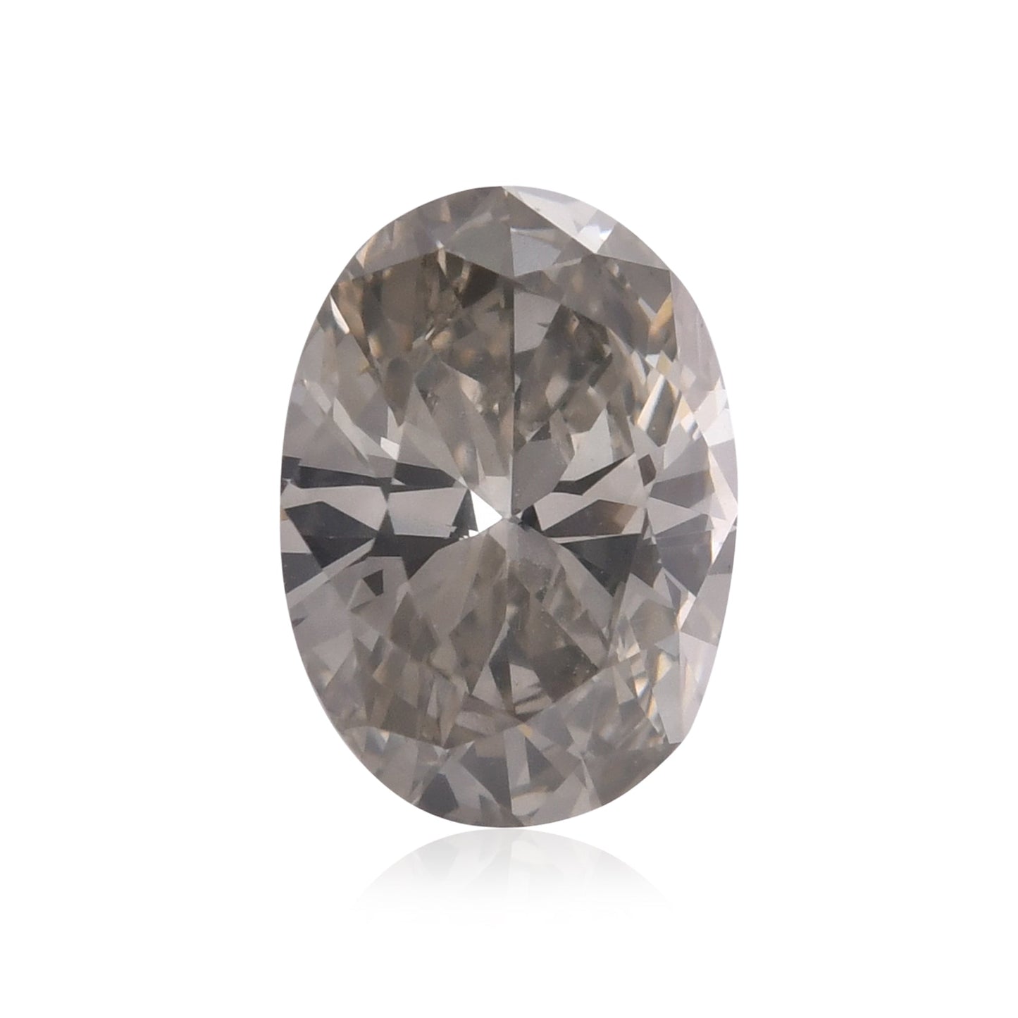 1,48 Karat Fancy Gray Ovaler Diamant SI1 GIA