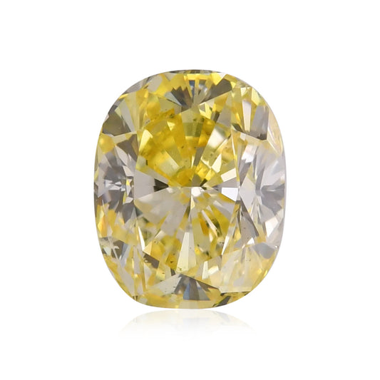 1,10 Karat Fancy Intense Yellow Cushion Diamond SI2 GIA