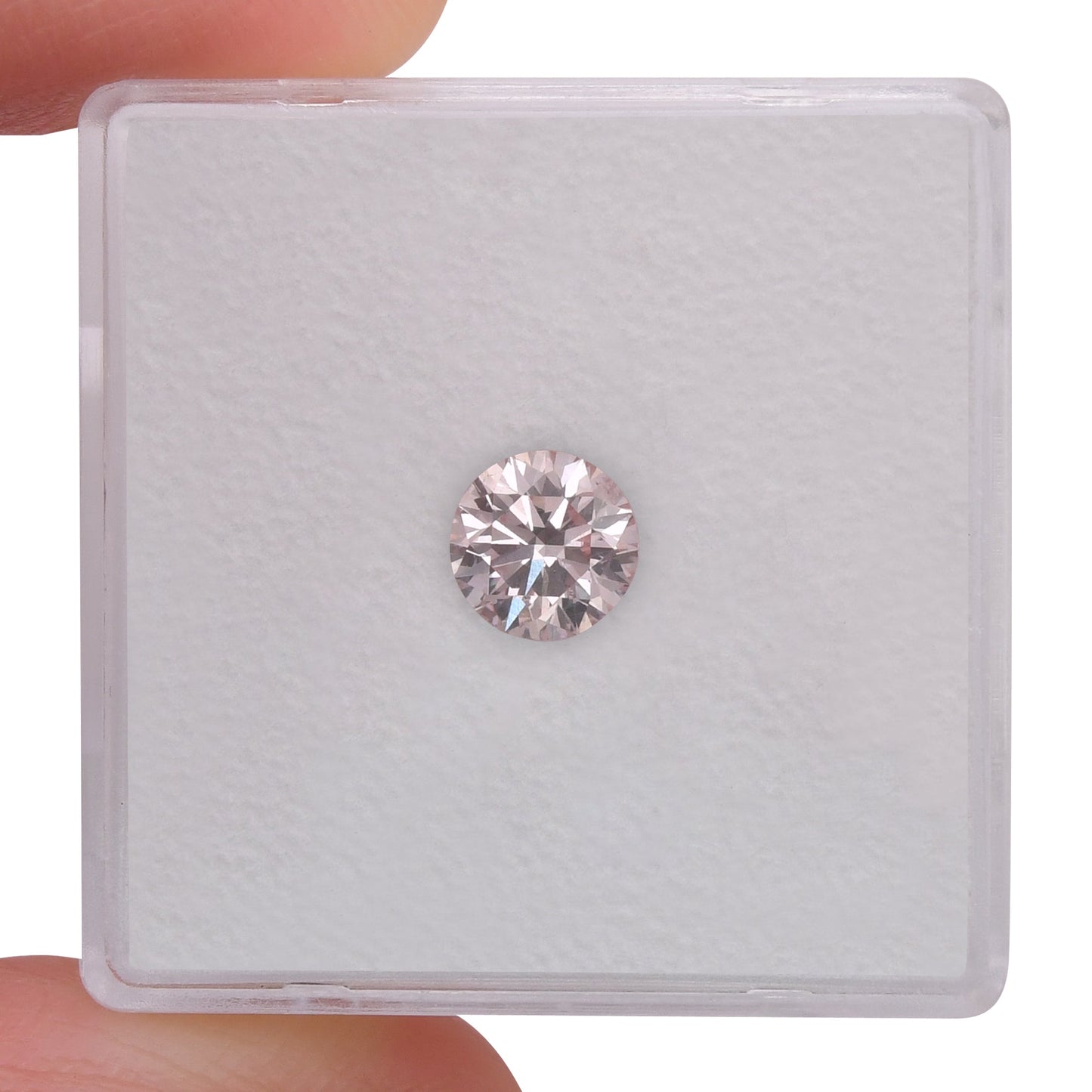 0.70 Carat Fancy Light Pink Round Brilliant Argyle Diamond SI2