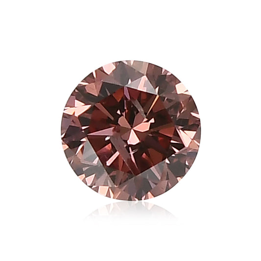 0,18 Karat Fancy Deep Brownish Orange Pink Round Brilliant Diamant I2 GIA