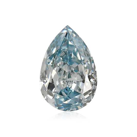 0,17 Karat Fancy Intense Greenish Blue Birnenförmiger Diamant SI1 GIA