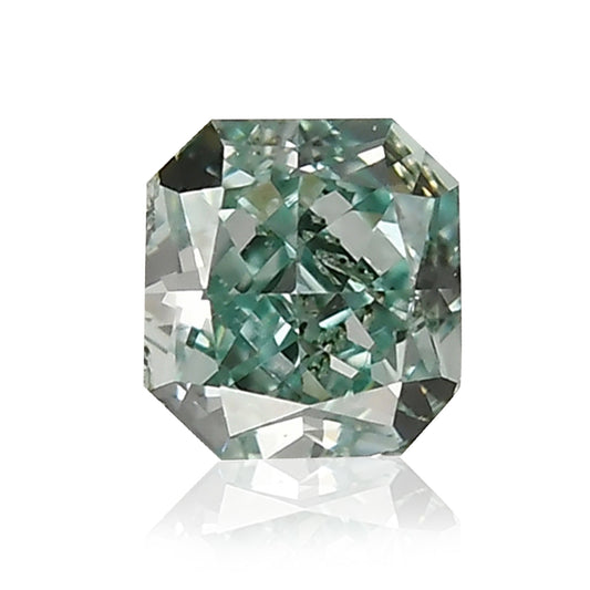 0,13 Karat Fancy Vivid Bluish Green Radiant Diamond (VS2) GIA