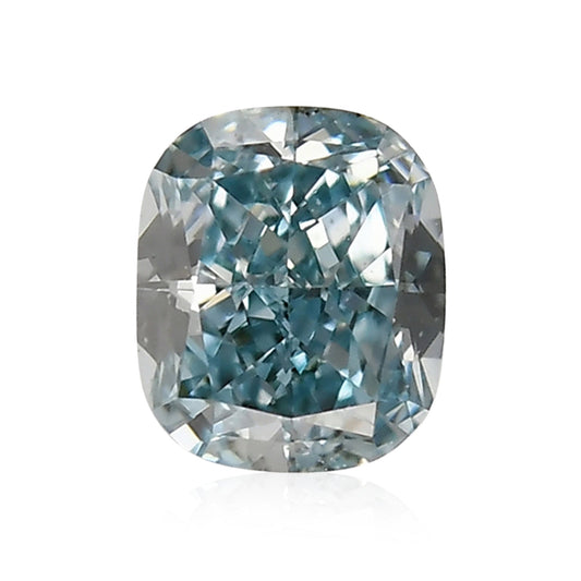 0,19 Karat Fancy Intense Blue Green Cushion Diamond SI1 GIA