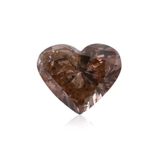 1,03 Karat Fancy Dark Orange Brown Heart Diamant (I2) GIA