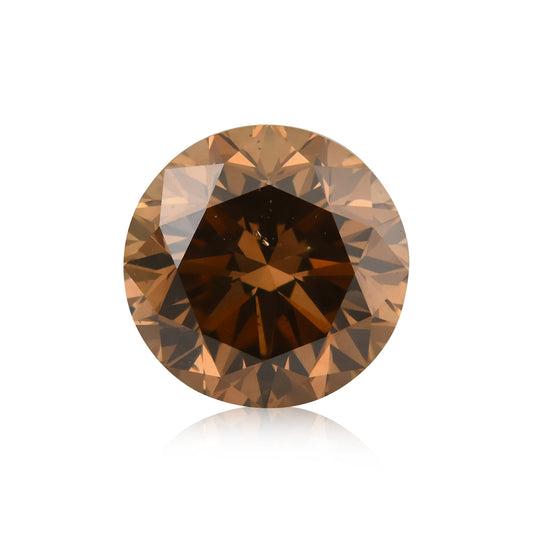 2,01 Karat, Fancy Dark Orange Brown, runder Brillant, SI1, GIA