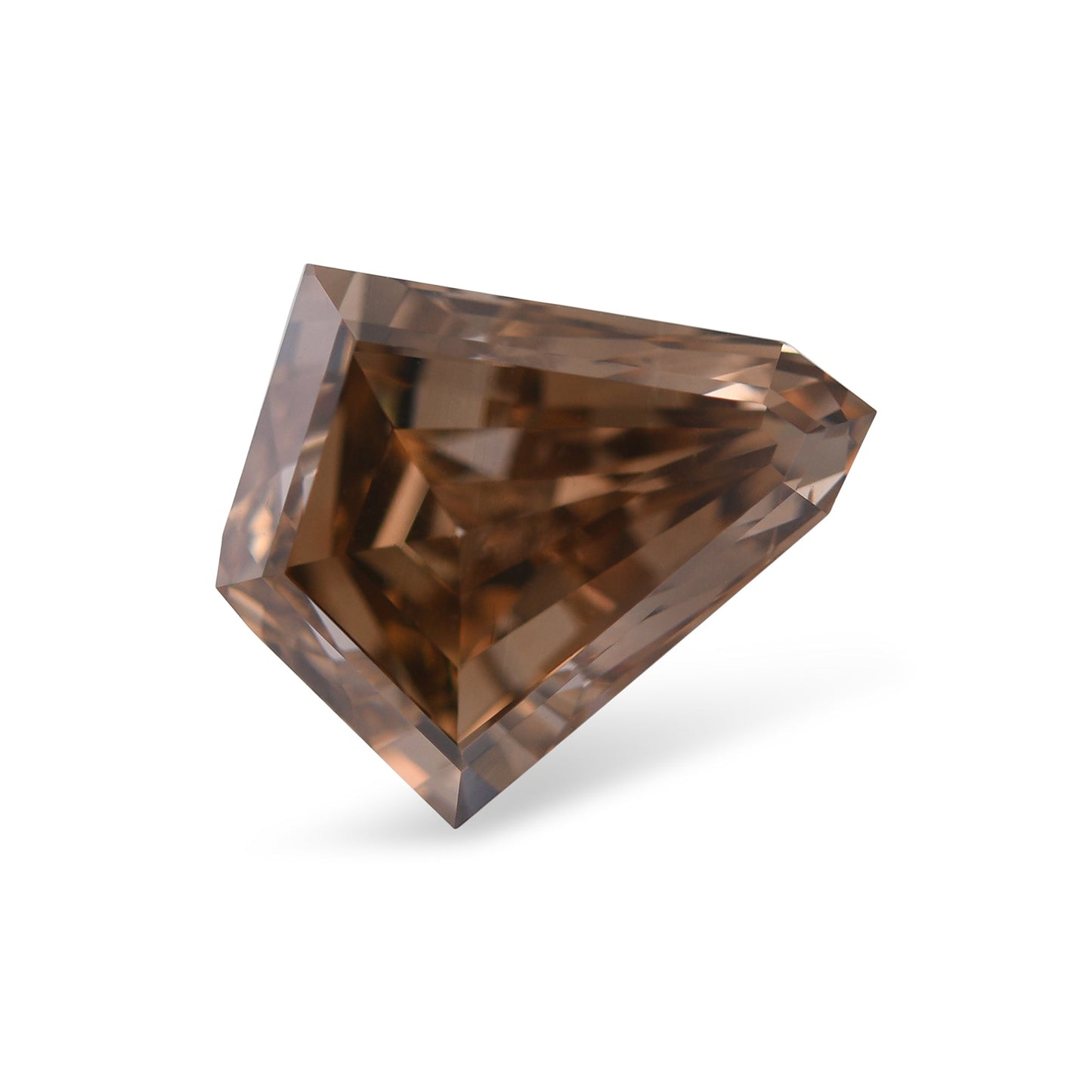 5.00 Carat Fancy Dark Orangy Brown Kite Diamond SI1 GIA