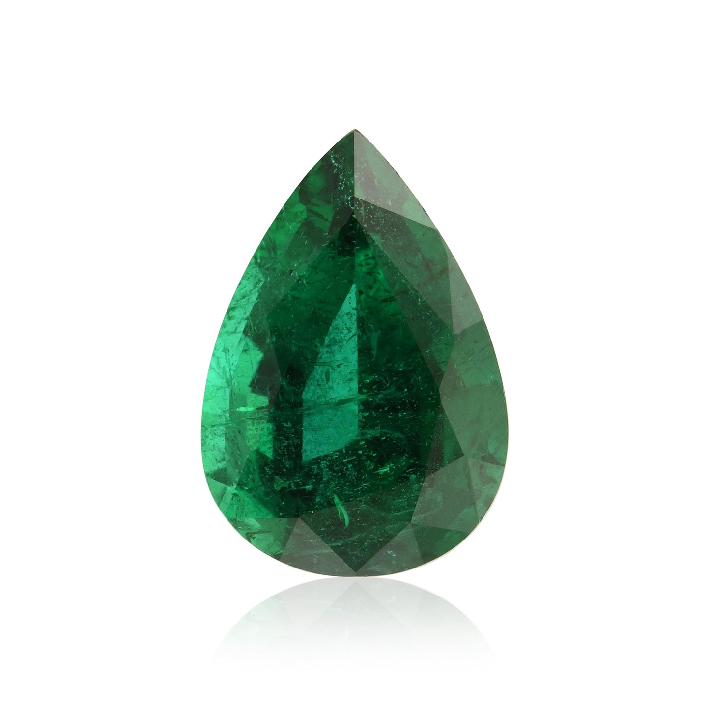 5,01 Karat grüner Birnen-Smaragd
