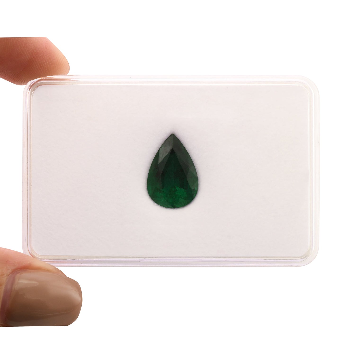 5,01 Karat grüner Birnen-Smaragd