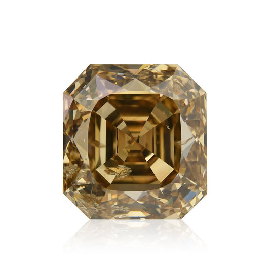 5,01 Karat Fancy Yellowish Brown Asscher Diamant GIA