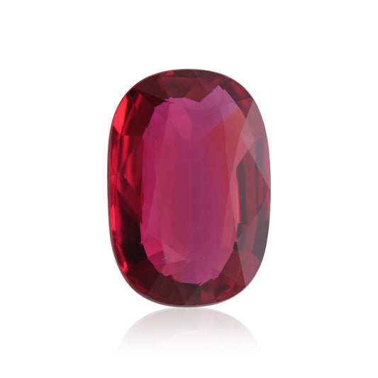 5,01 Karat roter MOSAMBIK-Kissenrubin GRS