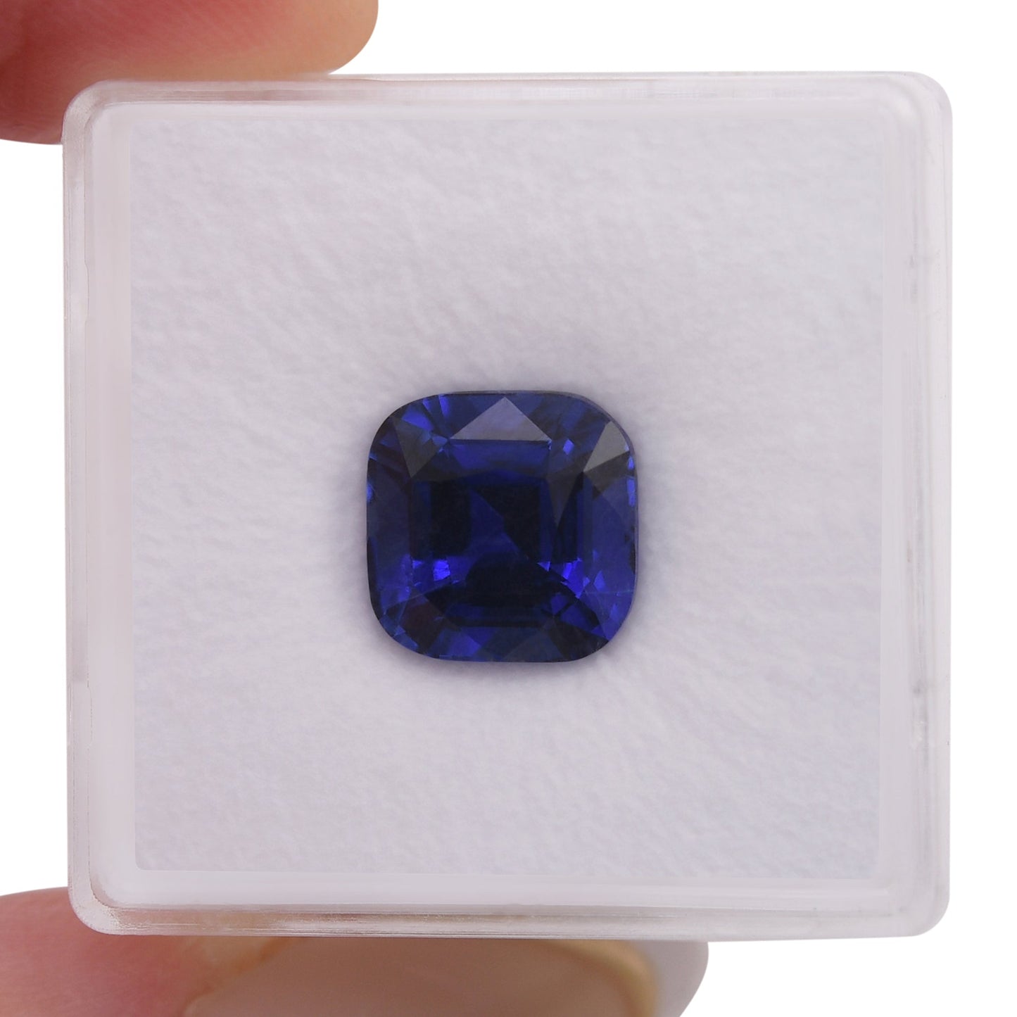 5,01 Karat blauer sri-lankischer Kissen-Saphir CD