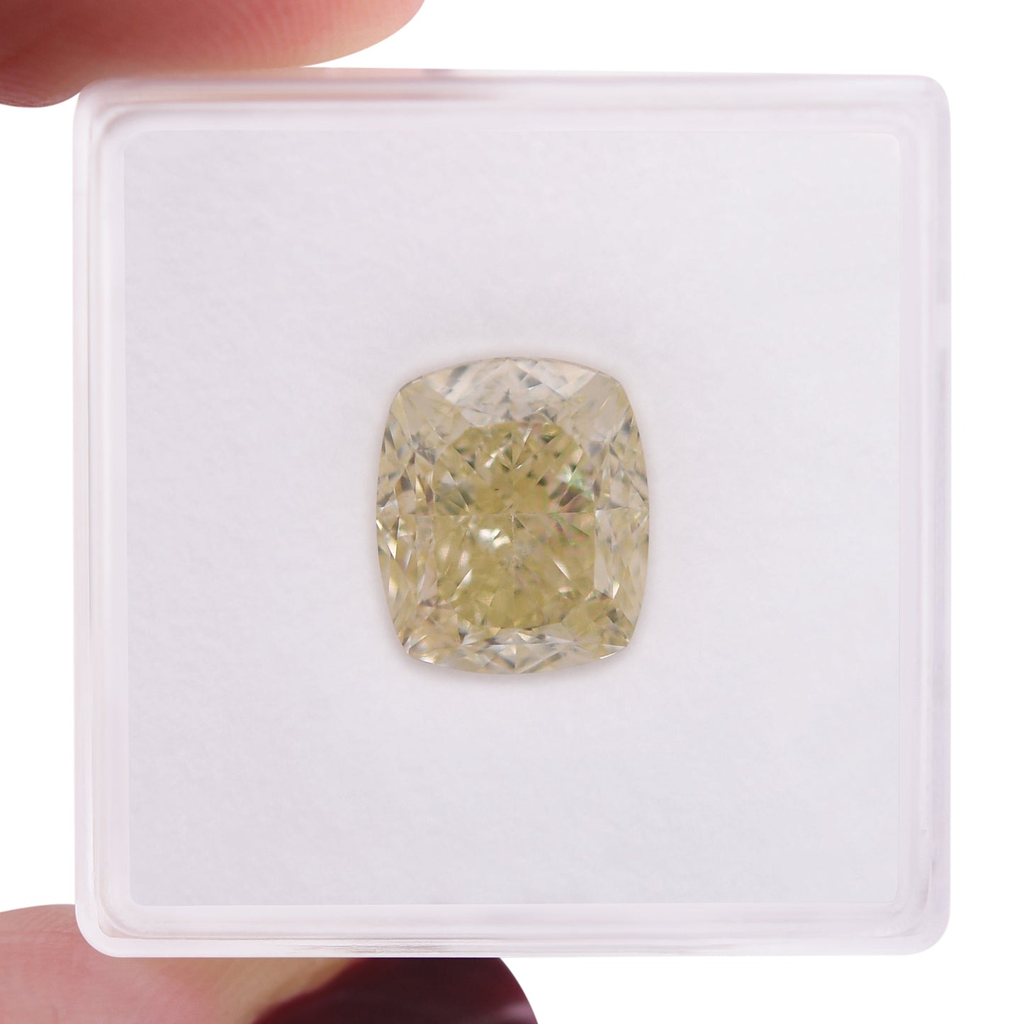 5,01 Karat hellgelber Kissen-Diamant VS2 GIA